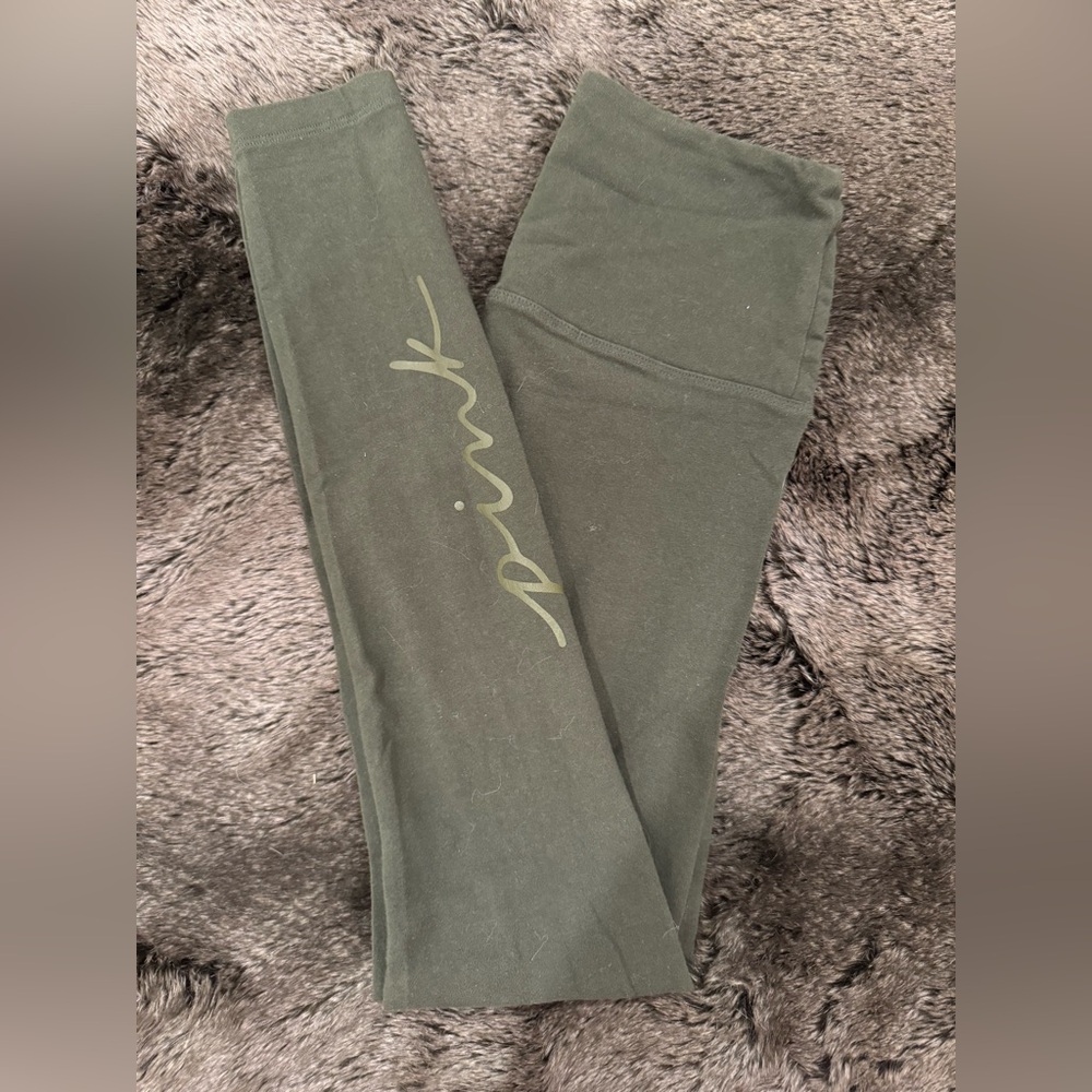 Green PINK Leggings - EUC